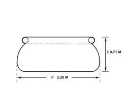 Habrita - Habillage bois hexagonal pour spas et piscines gonflables / largeur extérieure 2,77 m x largeur intérieure bord à bord 2,21 m x hauteur 0,71 m - Image 4
