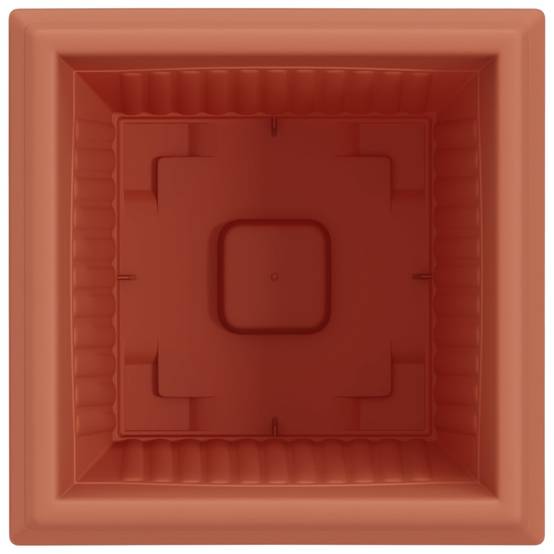 Pot de Fleurs Carré 24 pcs | Bac à fleurs Rouge brique 43 x 43 x 33.5 cm - Image 7