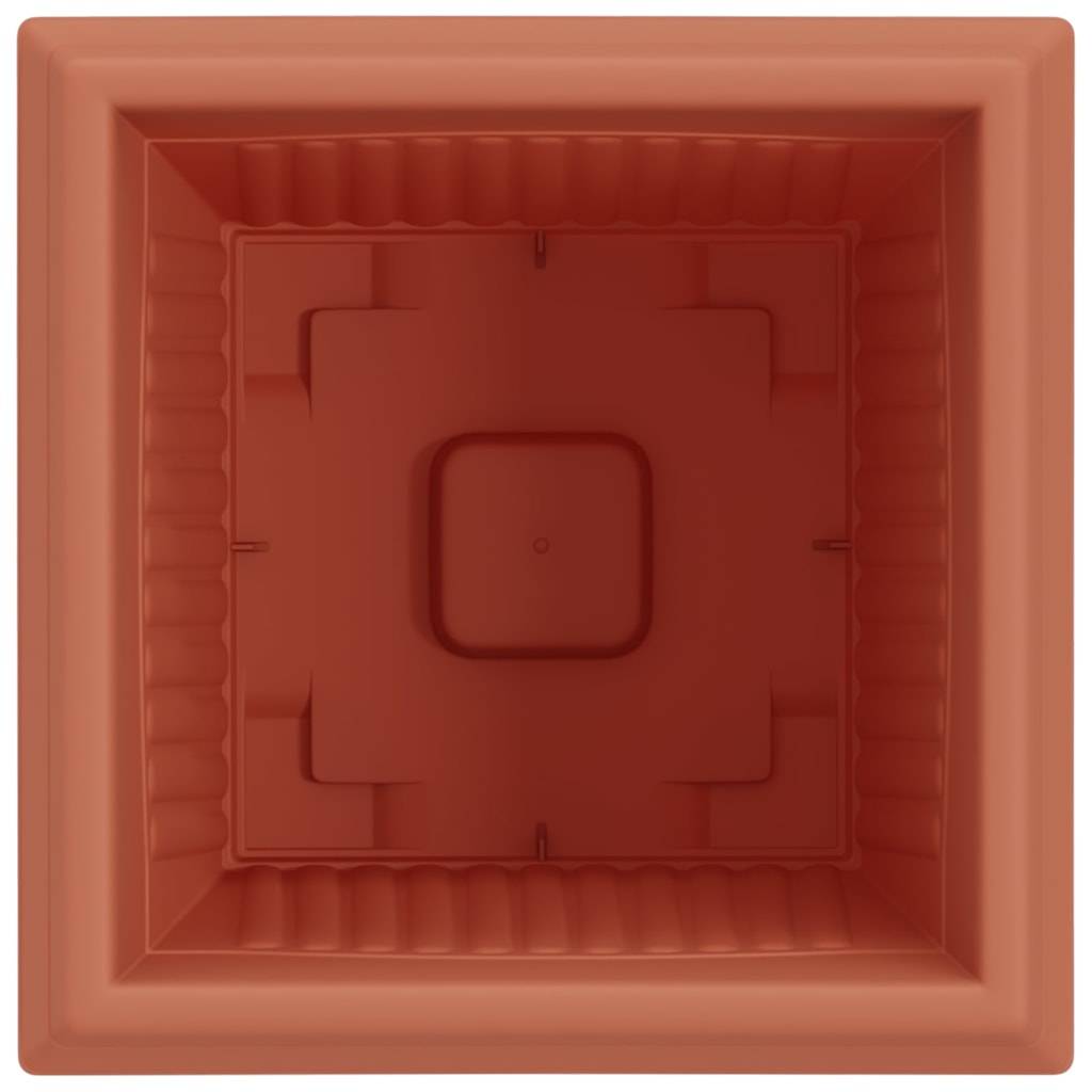 Pot de Fleurs Carré 24 pcs | Bac à fleurs Rouge brique 43 x 43 x 33.5 cm - Image 7