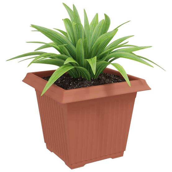 Pot de Fleurs Carré 24 pcs | Bac à fleurs Rouge brique 43 x 43 x 33.5 cm - Image 3