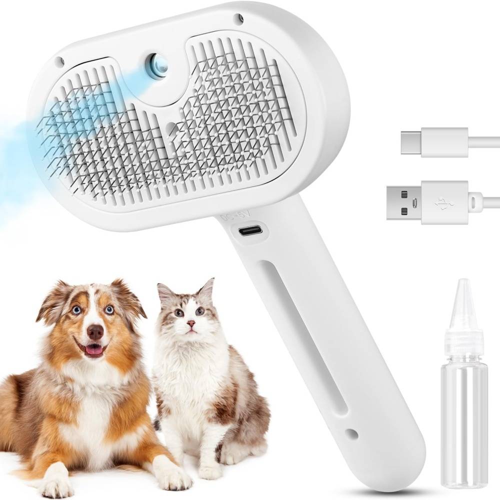 3-en-1 Peigne à Brume pour Chat/Chien (Blanc)-IntiMeg - Image 1
