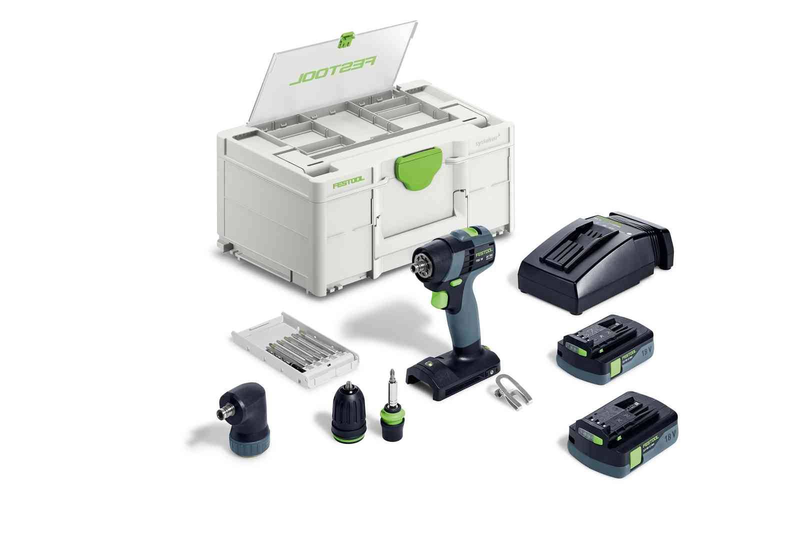 Perceuse-visseuse sans fil TXS 18 C 3,0-Set - FESTOOL - avec 2 batteries 18V 3.0Ah - chargeur - Systainer - 576896 - Image 1