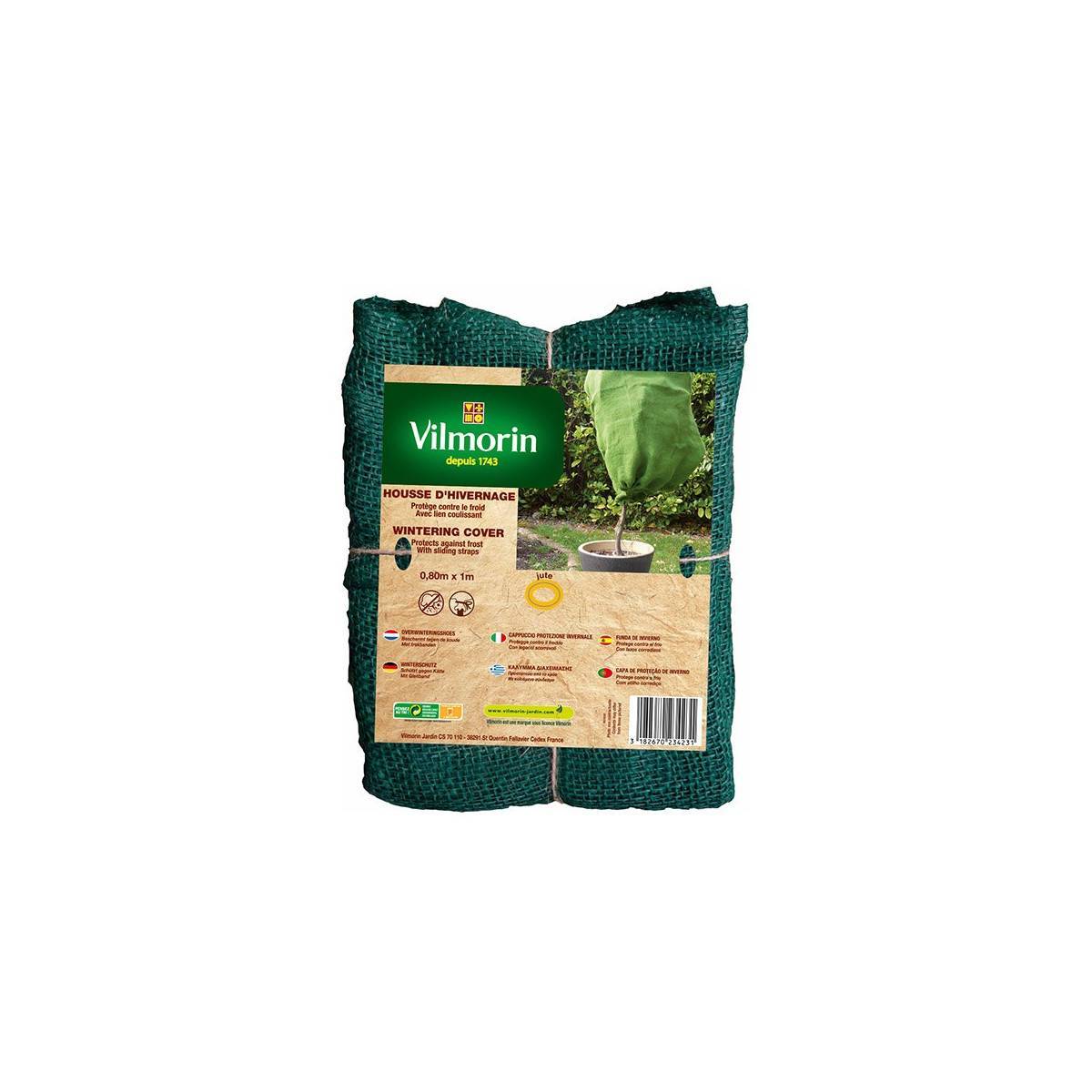 Vilmorin - Housse d'hivernage en jute Vilmorin  0.80m x 1.0m