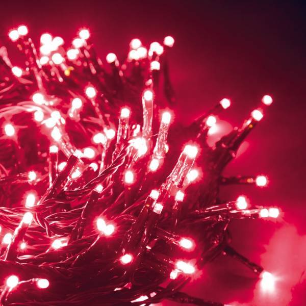 Lotti - Guirlande lumineuse rouge 13m 180mini LED 8 modes d'animations câble vert Lotti - Image 4