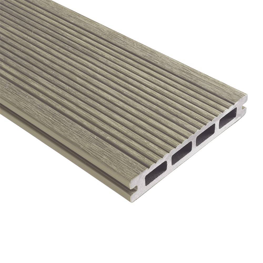 Kit Terrasse Composite NAVIA 15m² - Gris Clair - 46 Lames de Terrasse (220 x 14.5 x 2.2 cm) - Fixation par Clips - Terrasse - Image 4