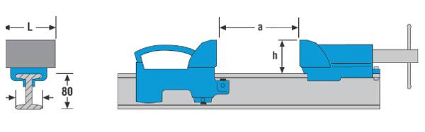 Serre joint dormant URKO - IPN 'I' 80x42mm - Serrage 3000mm - 875 - Image 3