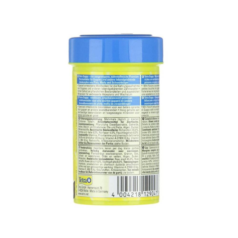 Tetra - Guppy mini flocons 30g - 100 ml Aliment pour les Guppies, platys, mollys, porte-épées - Image 2