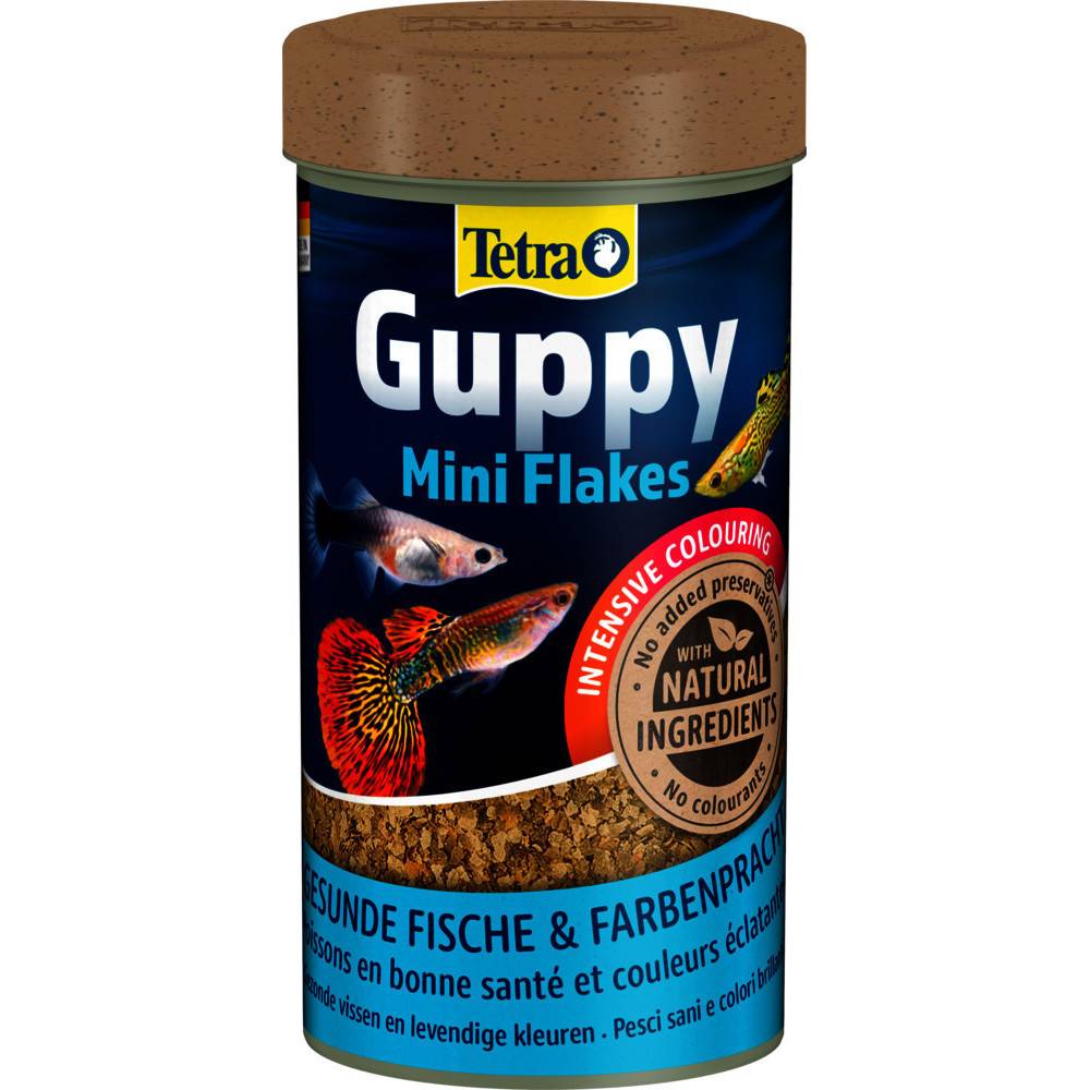 Tetra - Guppy mini flocons 30g - 100 ml Aliment pour les Guppies, platys, mollys, porte-épées