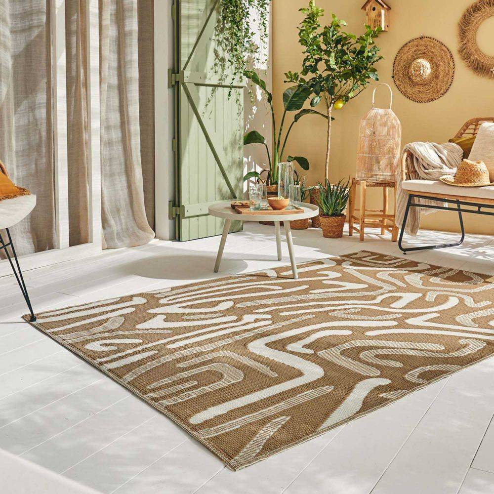Jardindeco - Tapis extérieur en polypropylène Spargi 1741 beige 180 x 280 cm - Image 2
