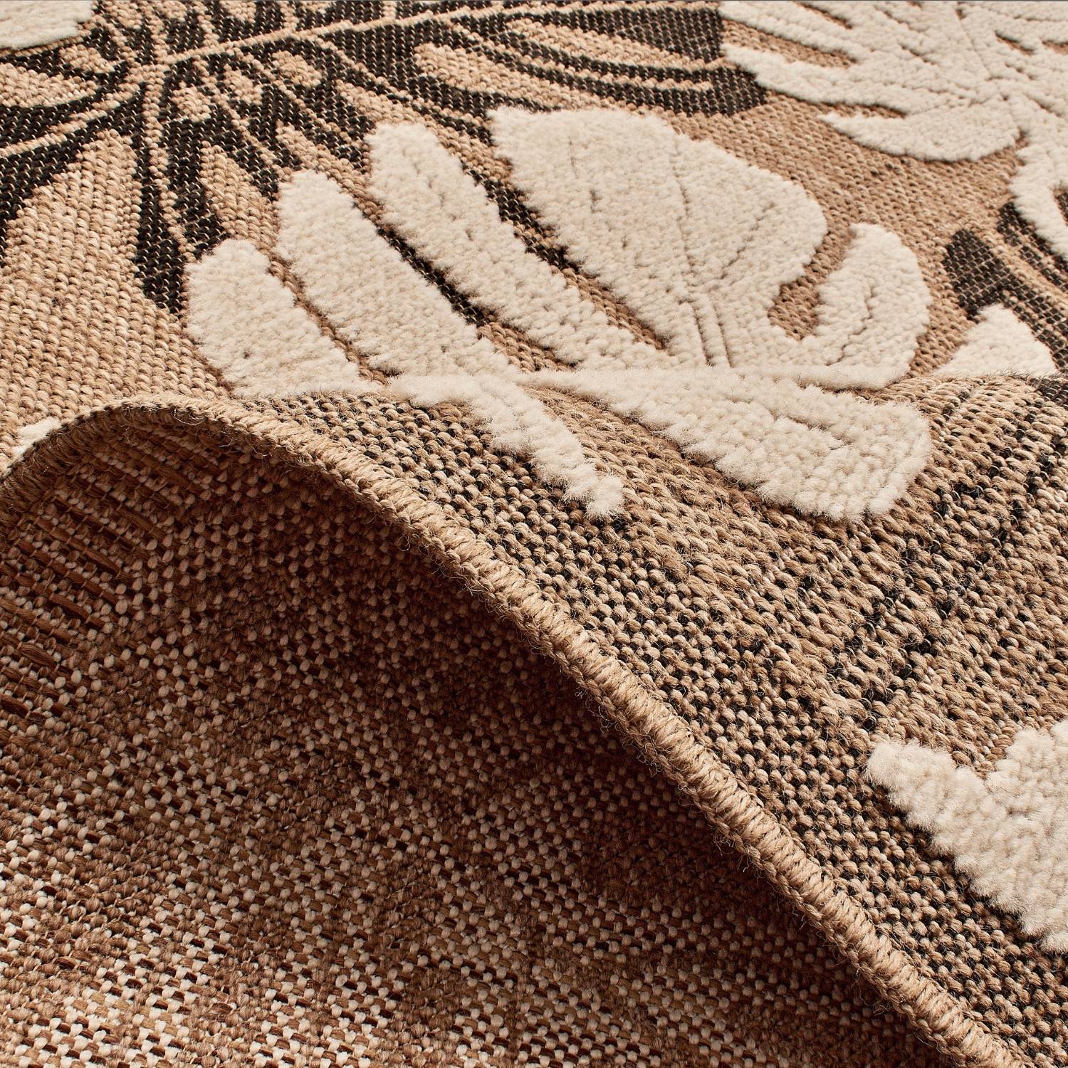 Autre - Tapis intérieur et extérieur en polypropylène marron 120x170cm - Image 5