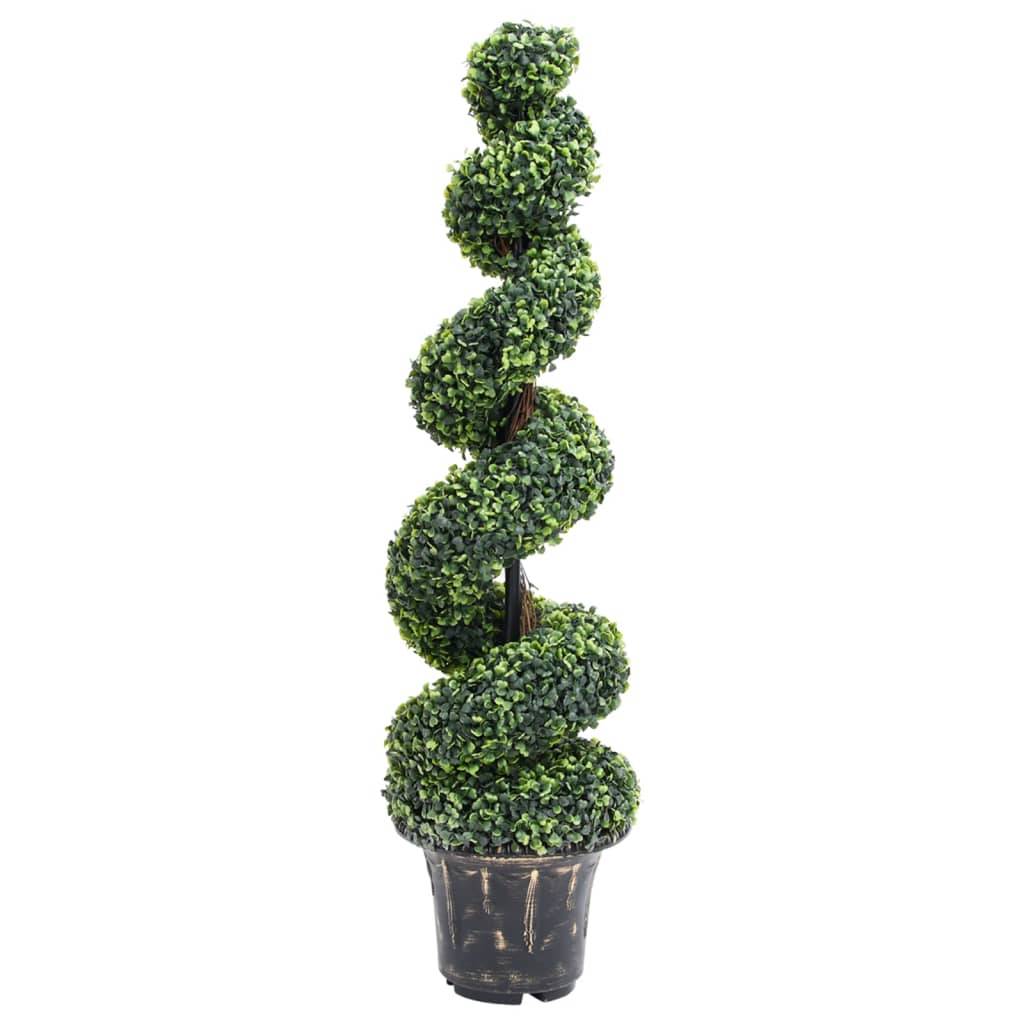 Vidaxl - Plante de buis artificiel en spirale avec pot Vert 117 cm - Image 1
