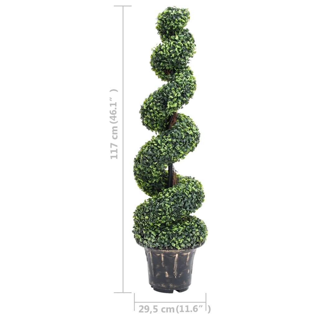 Vidaxl - Plante de buis artificiel en spirale avec pot Vert 117 cm - Image 3