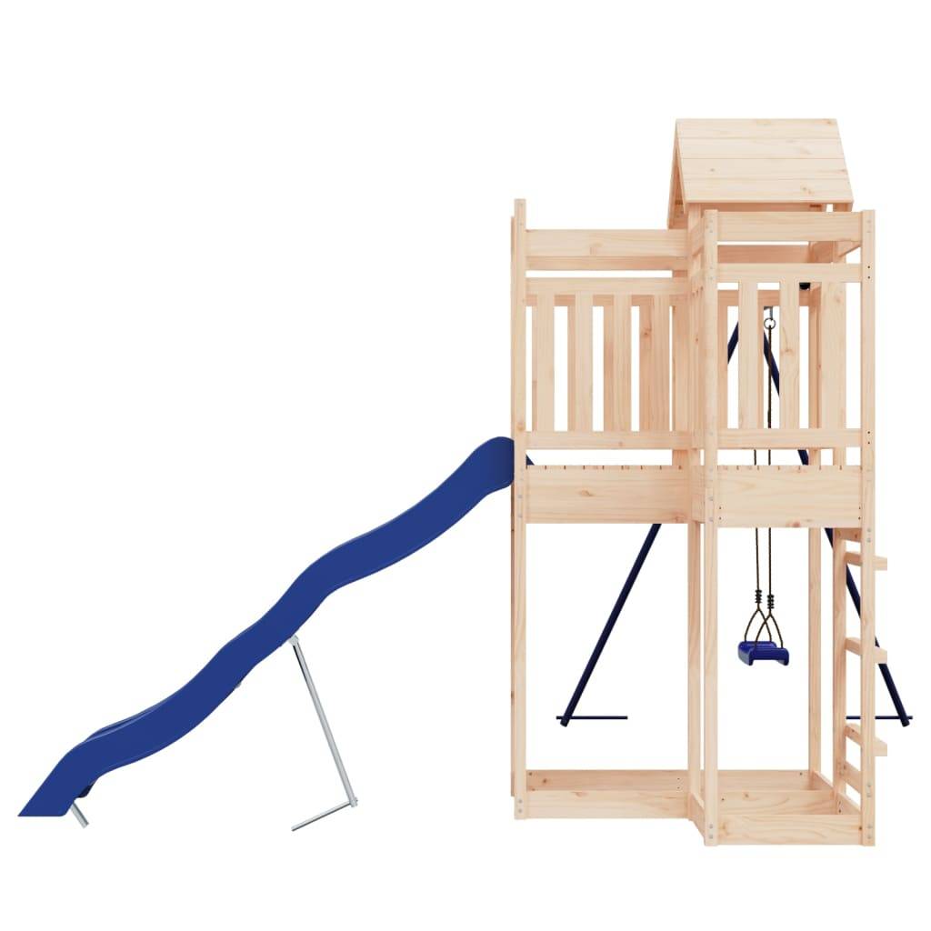 Helloshop26 - Aire de jeux d'extérieur balançoires toboggan portiques robuste jeux jardin 291 x 373 x 238 cm bois de pin massif - Image 5