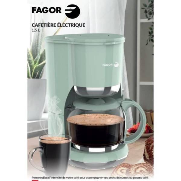 Machine a Cafe - Cafetiere Electrique filtre - FAGOR - FG1560 - 1,5L - 12 tasses - Maintien au chaud - Image 2