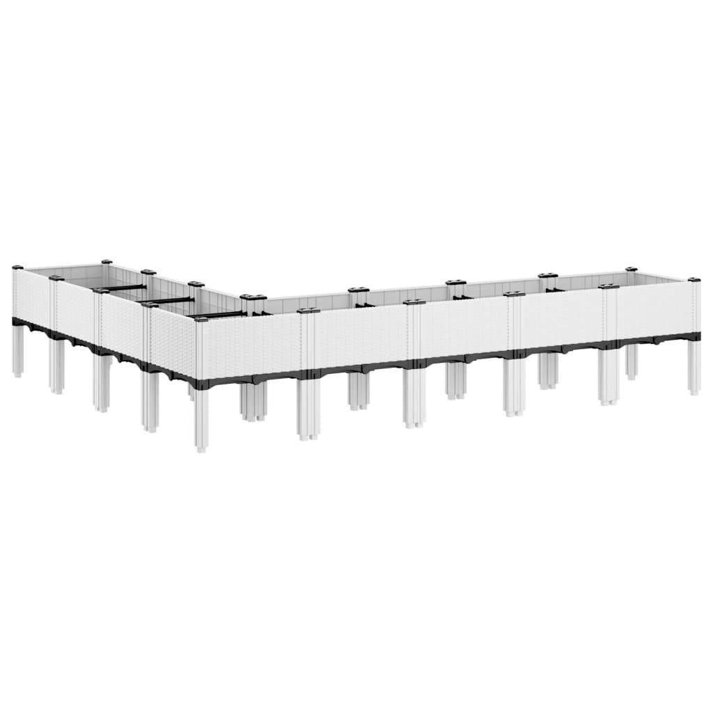 Vidaxl - Jardinière avec pieds blanc 200x160x42 cm PP vidaXL 367914 - Image 6