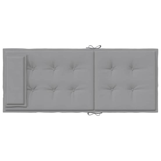 PANGIVO - Lot de 2 coussins de chaise à dossier haut tissu oxford gris 120 x 50 x 3 cm - PANGIVO - Image 7