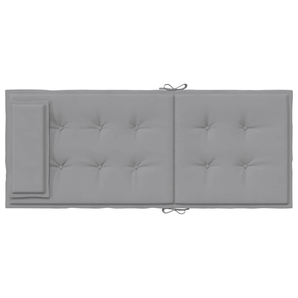 PANGIVO - Lot de 2 coussins de chaise à dossier haut tissu oxford gris 120 x 50 x 3 cm - PANGIVO - Image 7