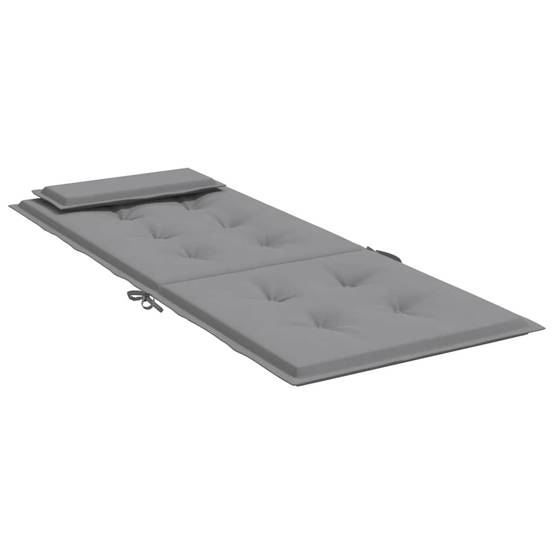 PANGIVO - Lot de 2 coussins de chaise à dossier haut tissu oxford gris 120 x 50 x 3 cm - PANGIVO - Image 6