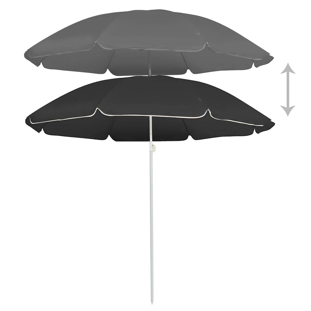 PANGIVO - Parasol de jardin acier et polyester anthracite 176.5 x 176.5 x 200 cm - PANGIVO - Image 2