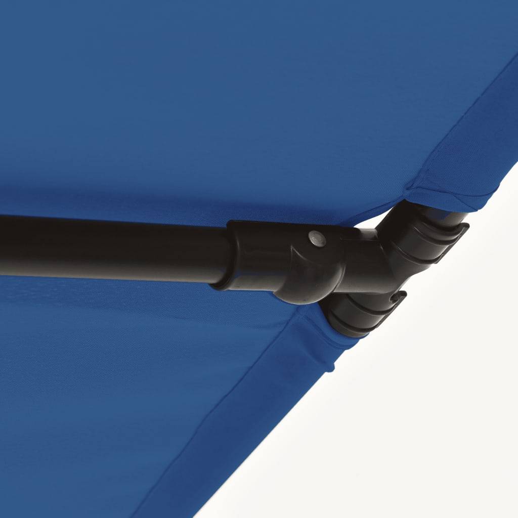 Helloshop26 - Parasol d'extérieur avec mât en aluminium 180 x 130 cm bleu azuré - Image 7