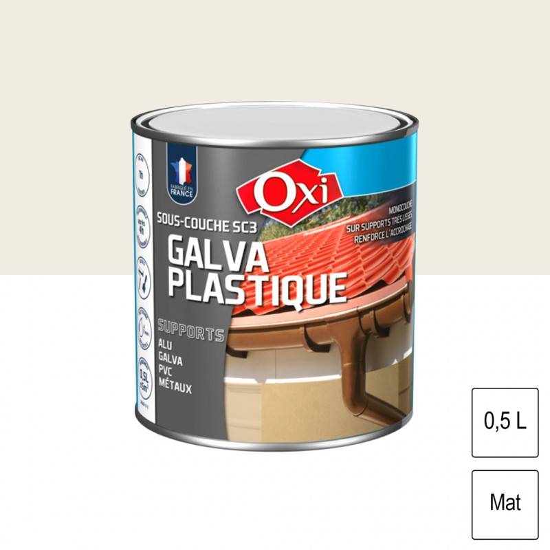 Oxi - Sous-couche SC3 galva - plastiques blanc mat 0,5L OXI