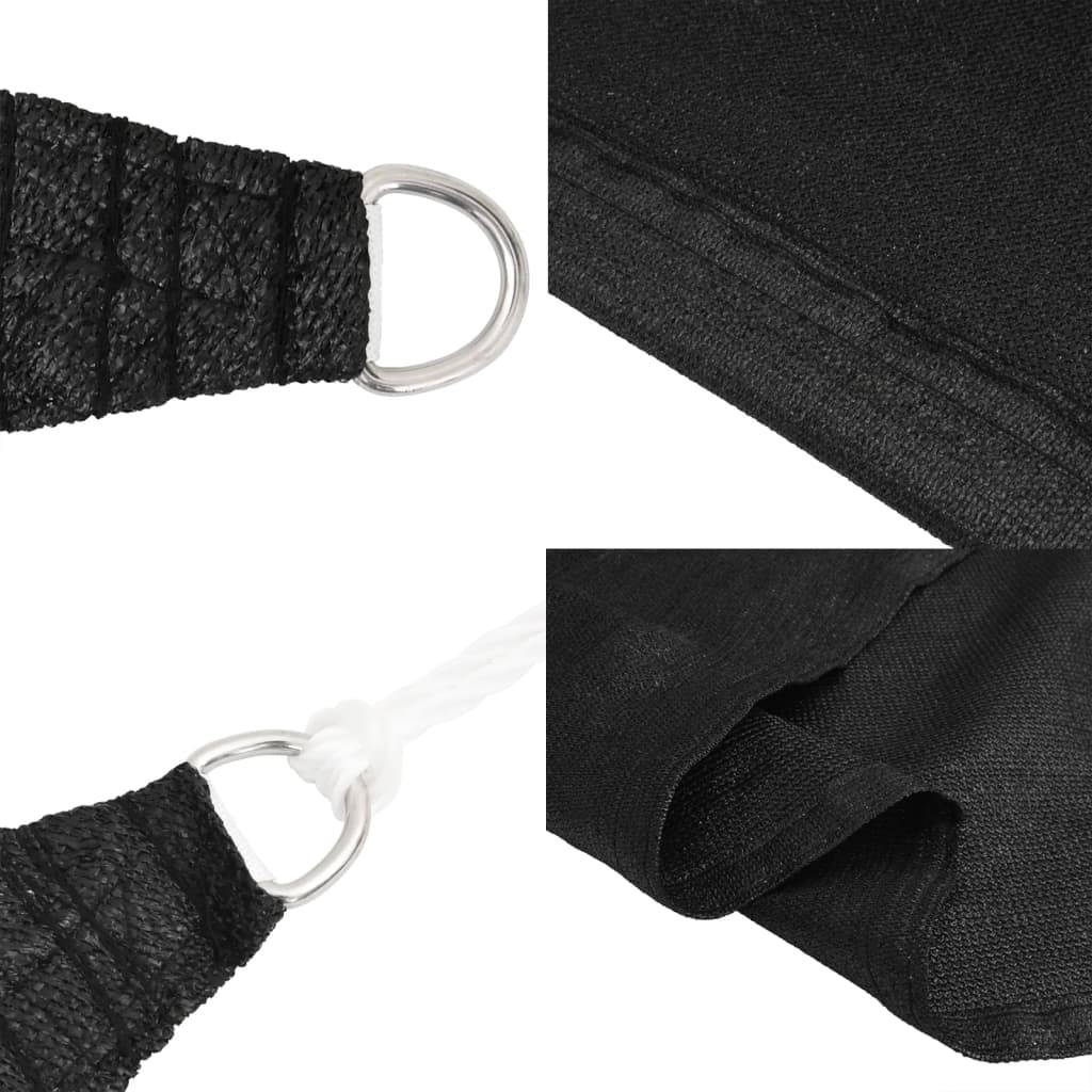 Voile d'ombrage PEHD noir 2,5 x 5 m 160 g/m² - PANGIVO - Image 6