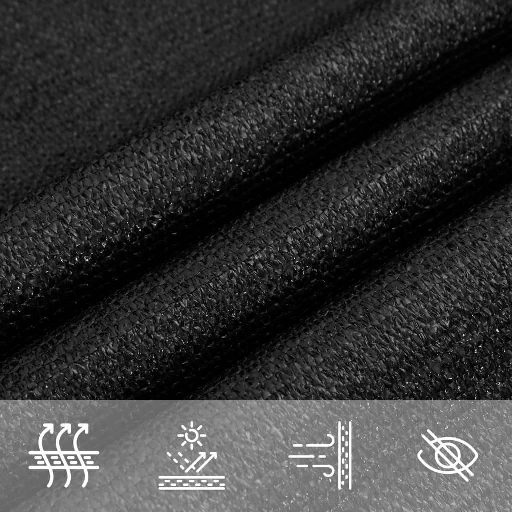 Voile d'ombrage PEHD noir 2,5 x 5 m 160 g/m² - PANGIVO - Image 7