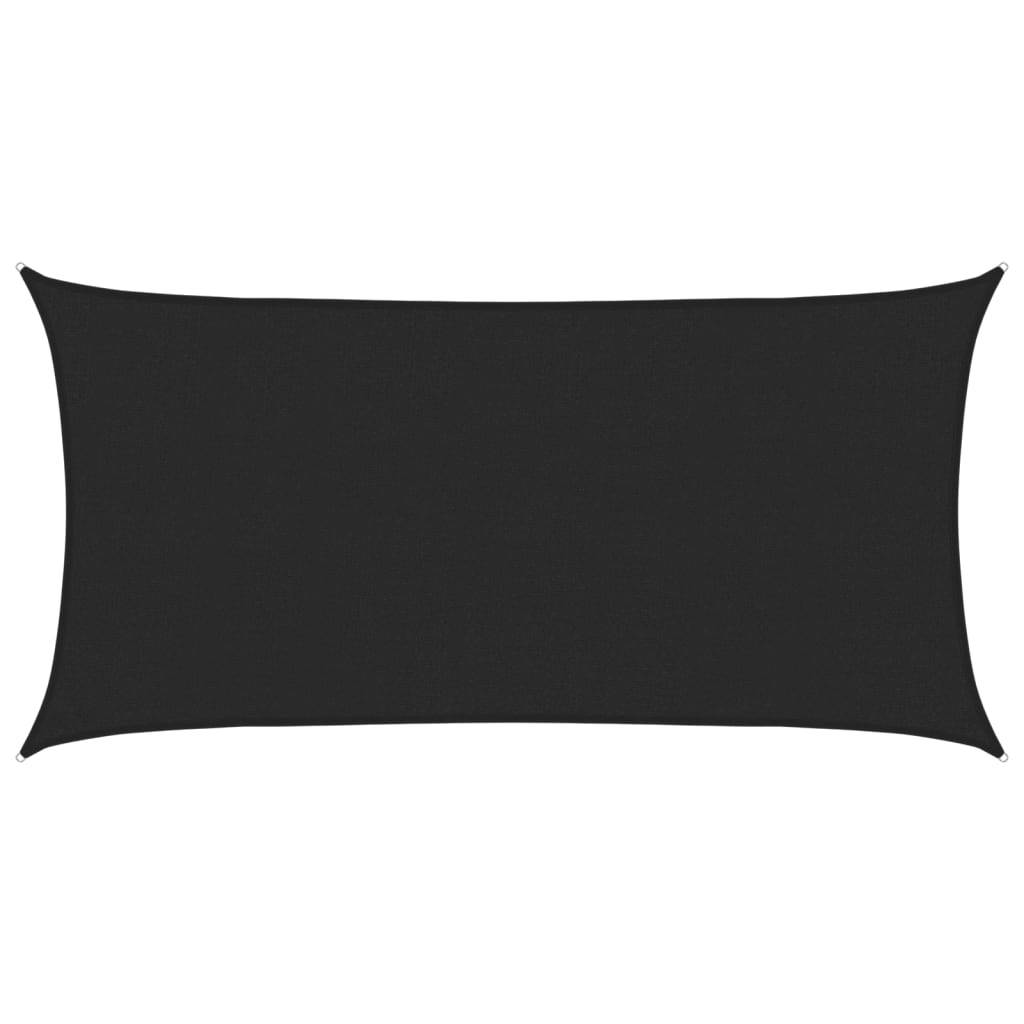 Voile d'ombrage PEHD noir 2,5 x 5 m 160 g/m² - PANGIVO - Image 1