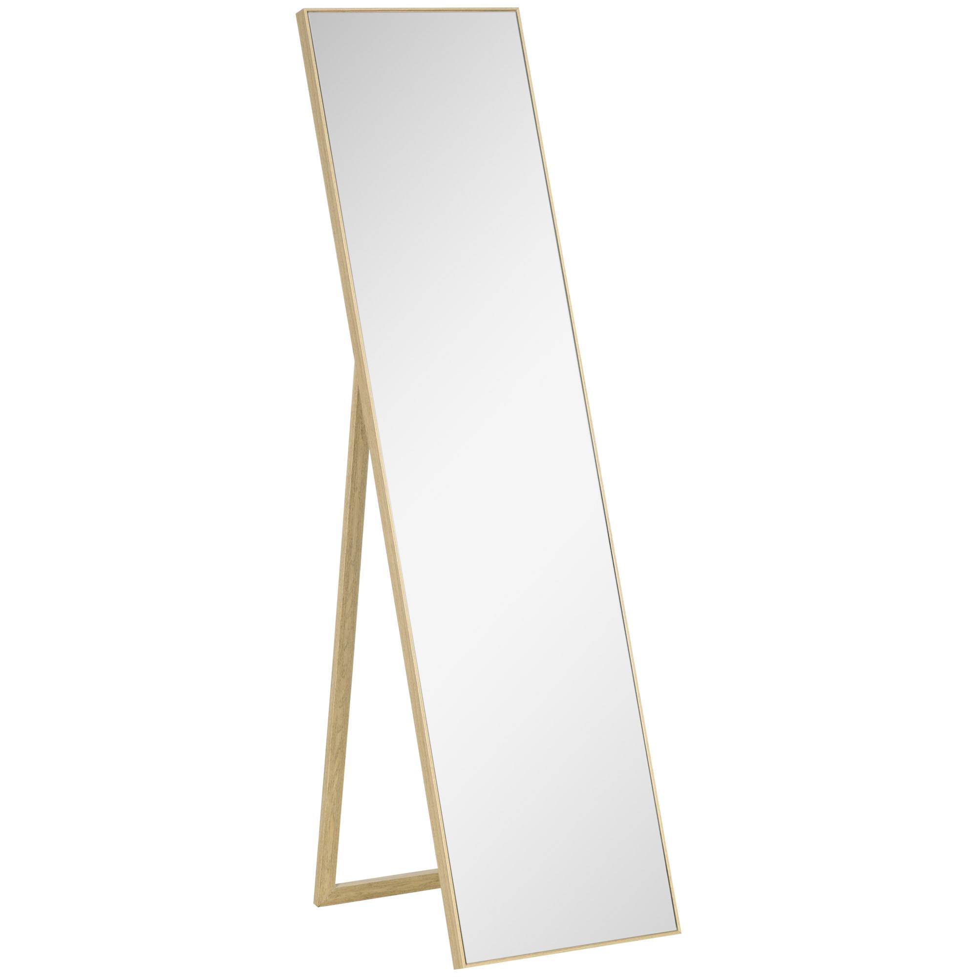 Miroir sur Pied Psyché Incassable Effet Bois Clair Dressing 40x150cm - ComfortXL Outdoor Living - Image 2