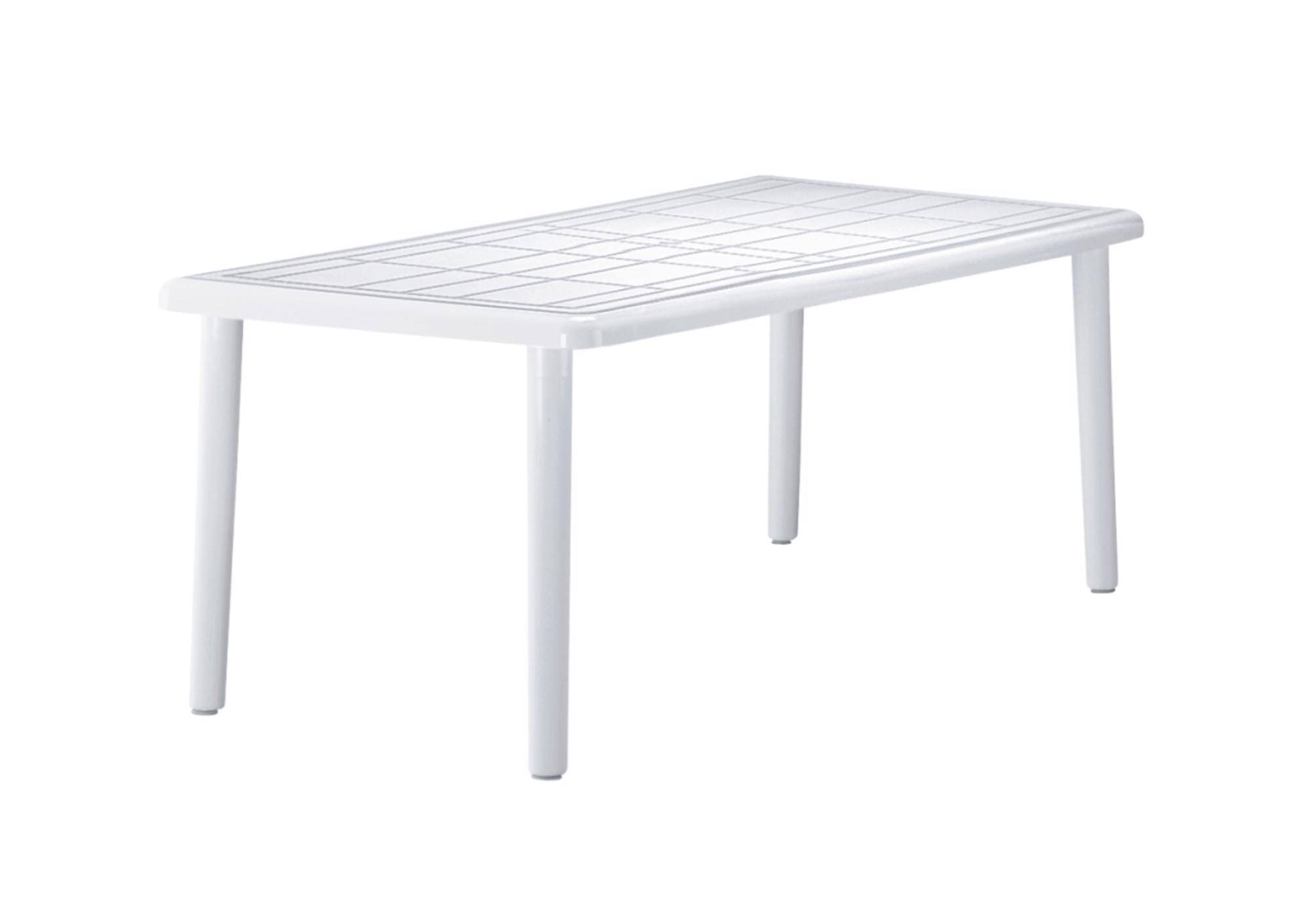 Table rectangulaire extérieur 180x90 blanc OLOT garbar - Image 1