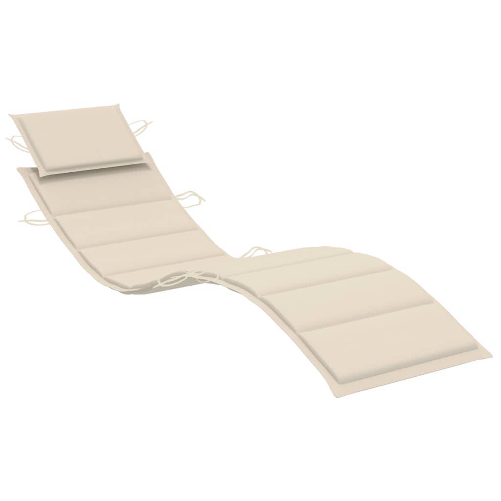 Helloshop26 - Transat chaise longue bain de soleil lit de jardin terrasse meuble d'extérieur à bascule avec coussin bois de teck solide - Image 5