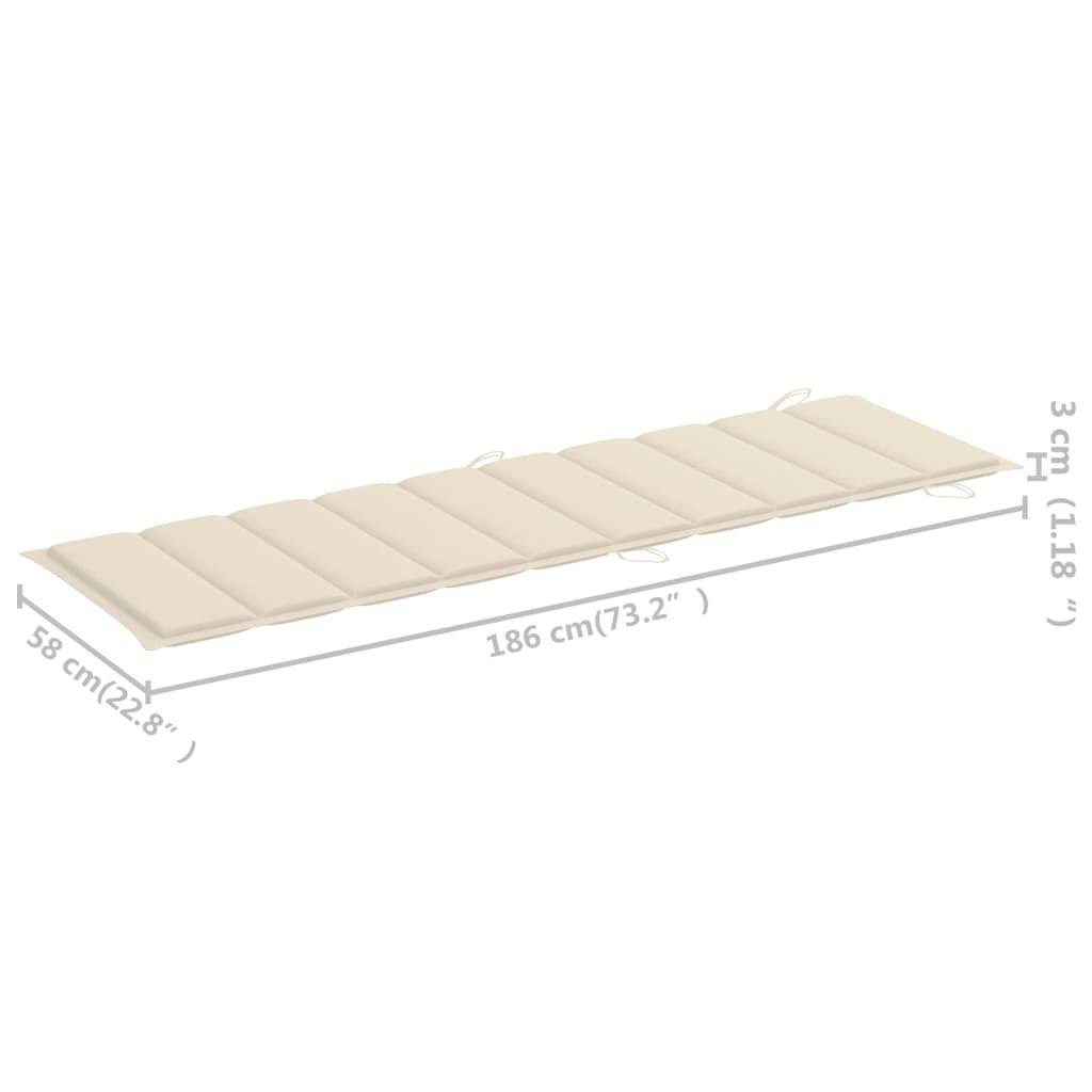 Helloshop26 - Transat chaise longue bain de soleil lit de jardin terrasse meuble d'extérieur à bascule avec coussin bois de teck solide - Image 9