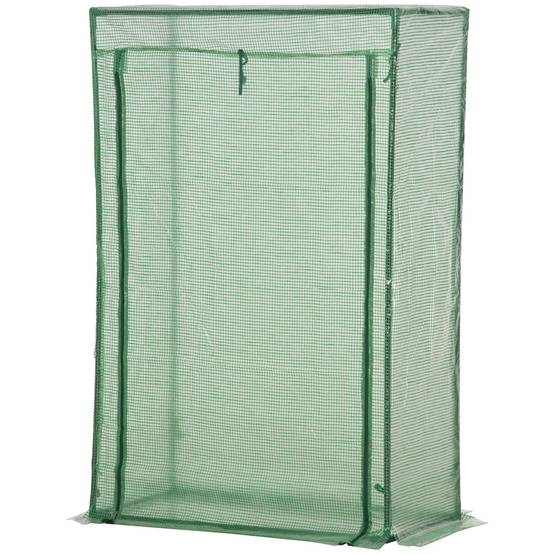 Serre de balcon étroite acier plastique protection hivernage plantes 100x50x150cm vert foncé - ComfortXL Outdoor Living - Image 3