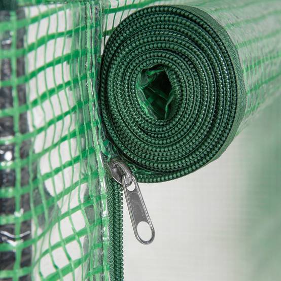 Serre de balcon étroite acier plastique protection hivernage plantes 100x50x150cm vert foncé - ComfortXL Outdoor Living - Image 4