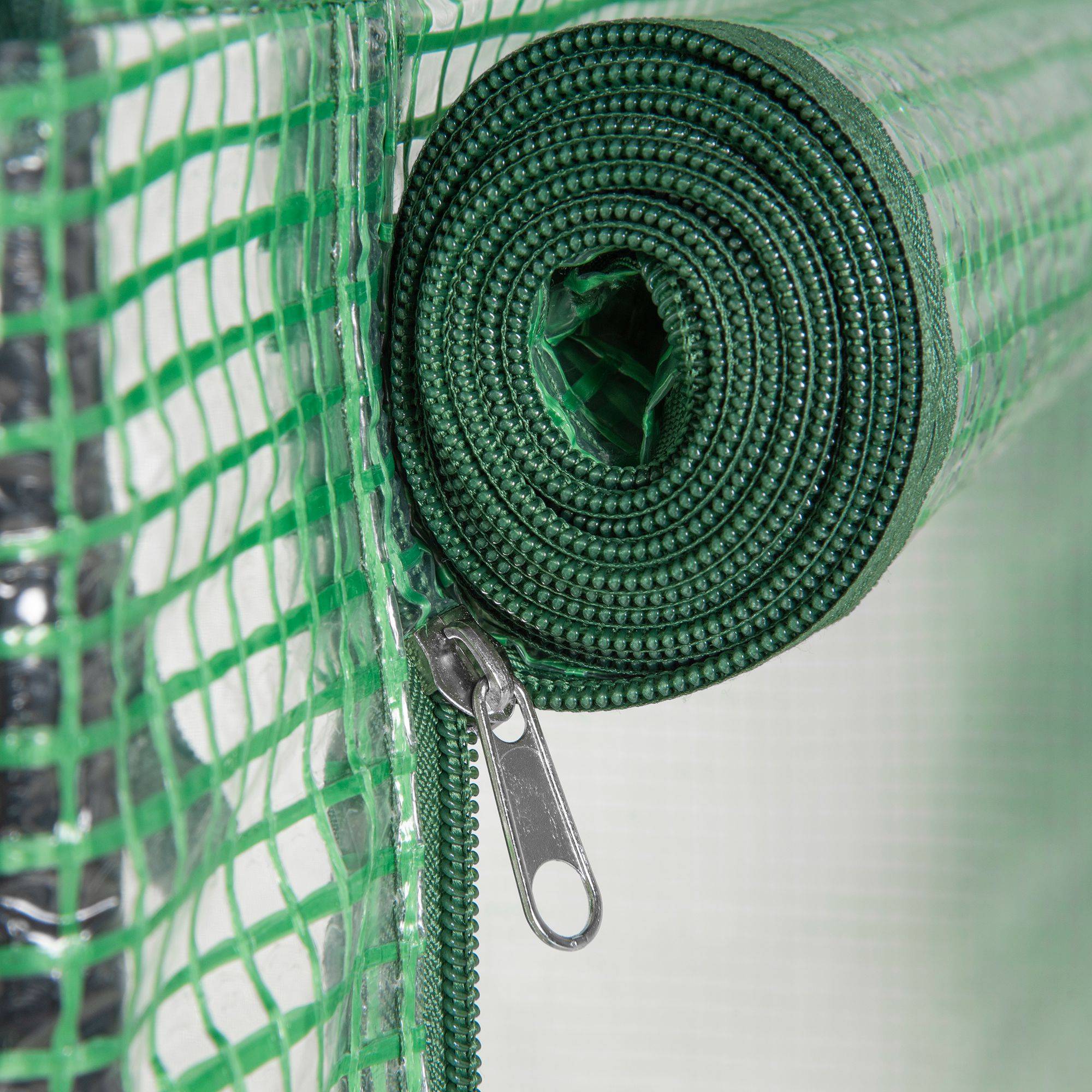 Serre de balcon étroite acier plastique protection hivernage plantes 100x50x150cm vert foncé - ComfortXL Outdoor Living - Image 4