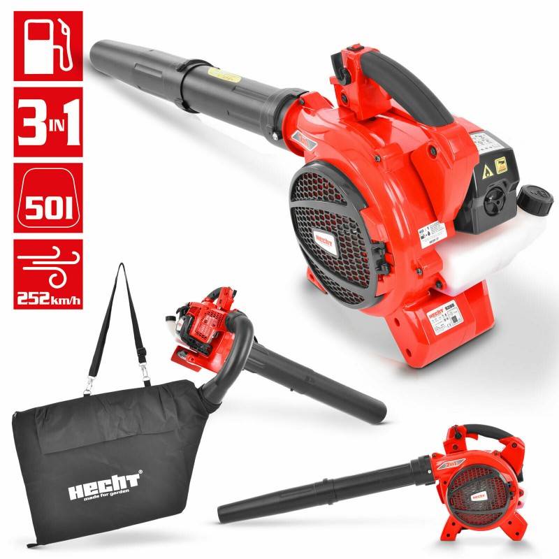 Hecht 9280 Aspirateur souffleur broyeur essence 3en1 252km/h 50 l moteur à deux temps - Image 1