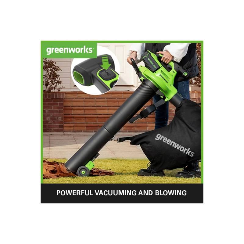 Greenworks - Aspirateur/Souffleur Brushless 40V GREENWORKS - Sans batterie ni chargeur - GD40BVII - Image 2