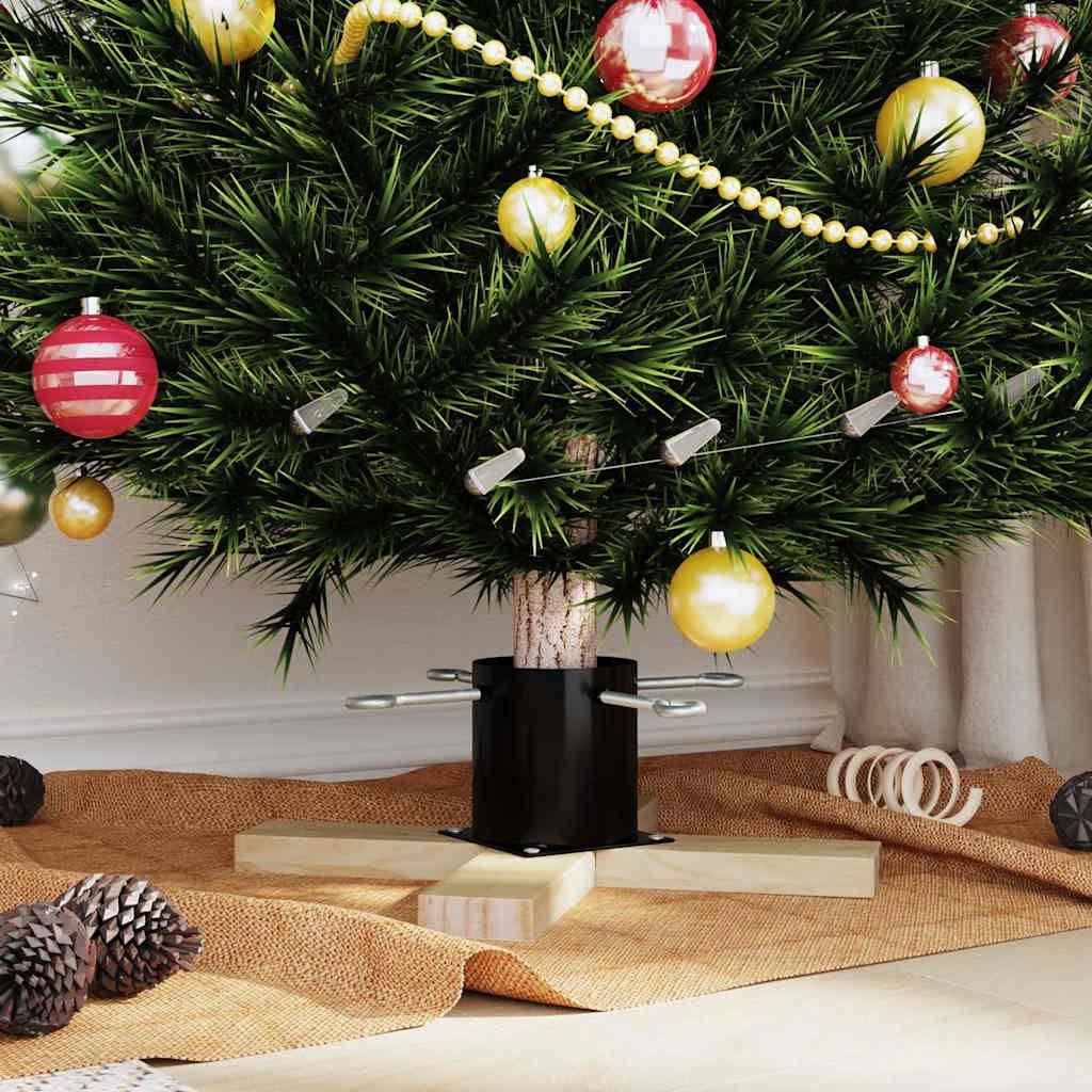 Vidaxl - Pied de Sapin de Noël 1.73 Noir 50 x 50 x 16 cm Pin massif vidaXL 42019196 - Image 5