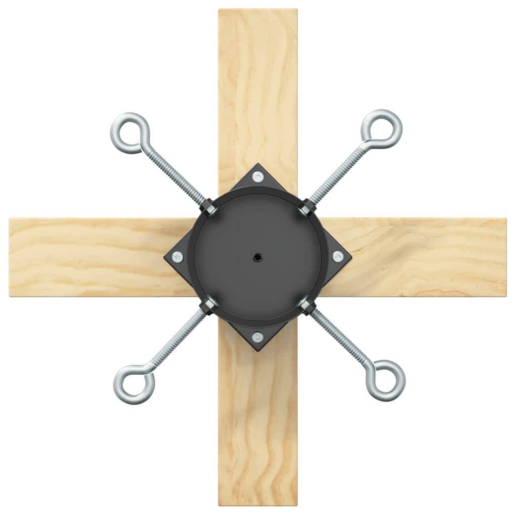 Vidaxl - Pied de Sapin de Noël 1.73 Noir 50 x 50 x 16 cm Pin massif vidaXL 42019196 - Image 8