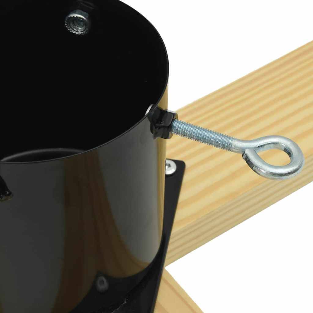 Vidaxl - Pied de Sapin de Noël 1.73 Noir 50 x 50 x 16 cm Pin massif vidaXL 42019196 - Image 9