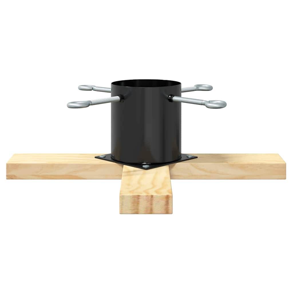 Vidaxl - Pied de Sapin de Noël 1.73 Noir 50 x 50 x 16 cm Pin massif vidaXL 42019196 - Image 6