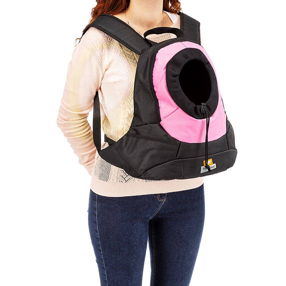 Ferplast - Ferplast Sac de Transport pour Chien KANGOO, Sac de Transport pour Chat, Large ouverture, Sangles réglables, Sangle de sécurité, Max 8 Kg, 41,5 x 20 - Image 4
