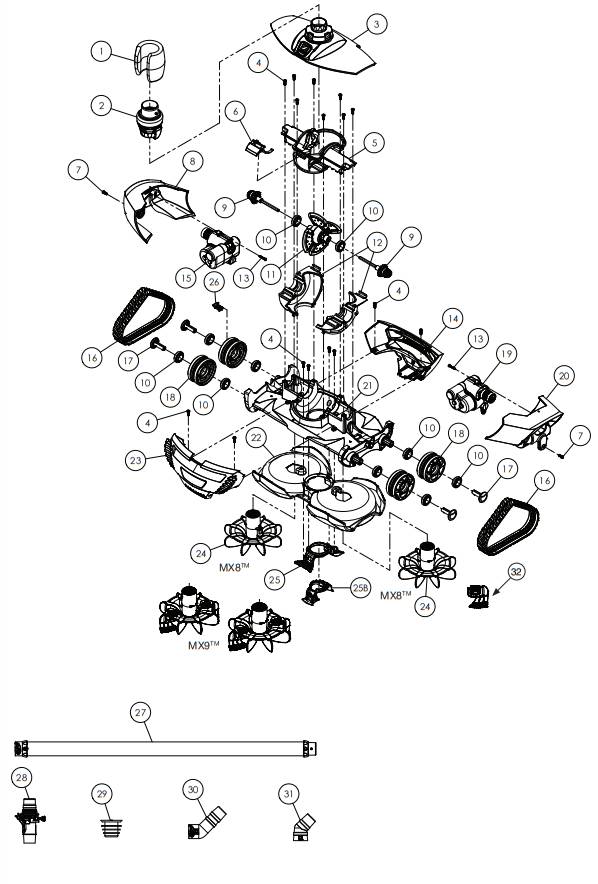 Zodiac - Aspirateur MX9 ZODIAC - Remplacements