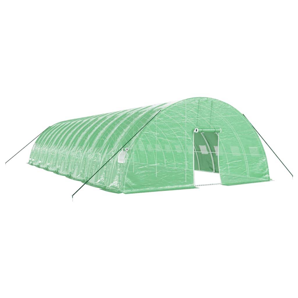 Serre tunnel pro 84 m² grande hauteur acier galvanisé bâche PE Verte – ComfortXL Outdoor Living - Image 2