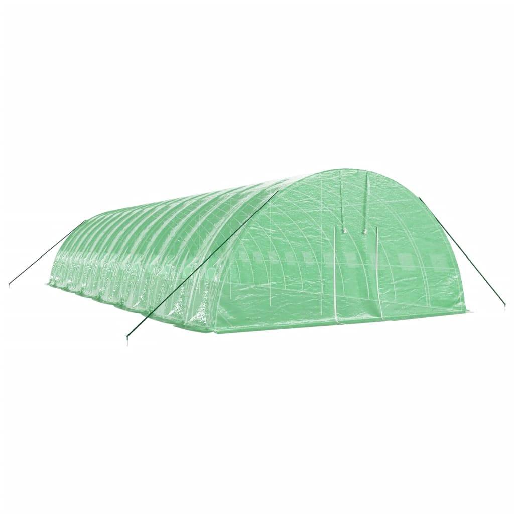 Serre tunnel pro 84 m² grande hauteur acier galvanisé bâche PE Verte – ComfortXL Outdoor Living - Image 3