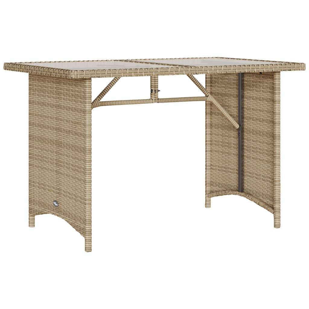 Maison Chic - Ensemble de 2 pcs table de jardin et chaises avec coussins - mobilier de jardin beige poly rotin-JU2716 - Image 5