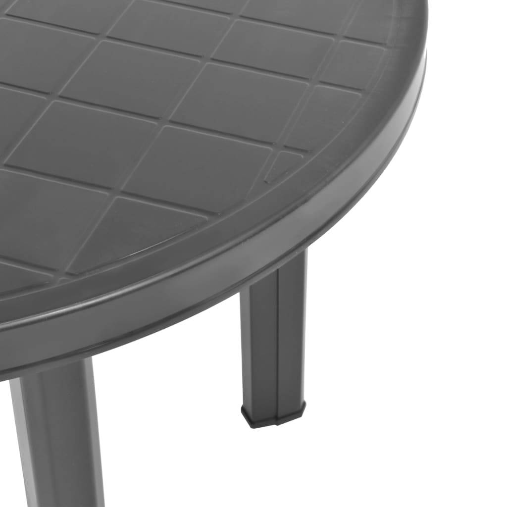Table de jardin plastique anthracite Ø89 cm - PANGIVO - Image 3