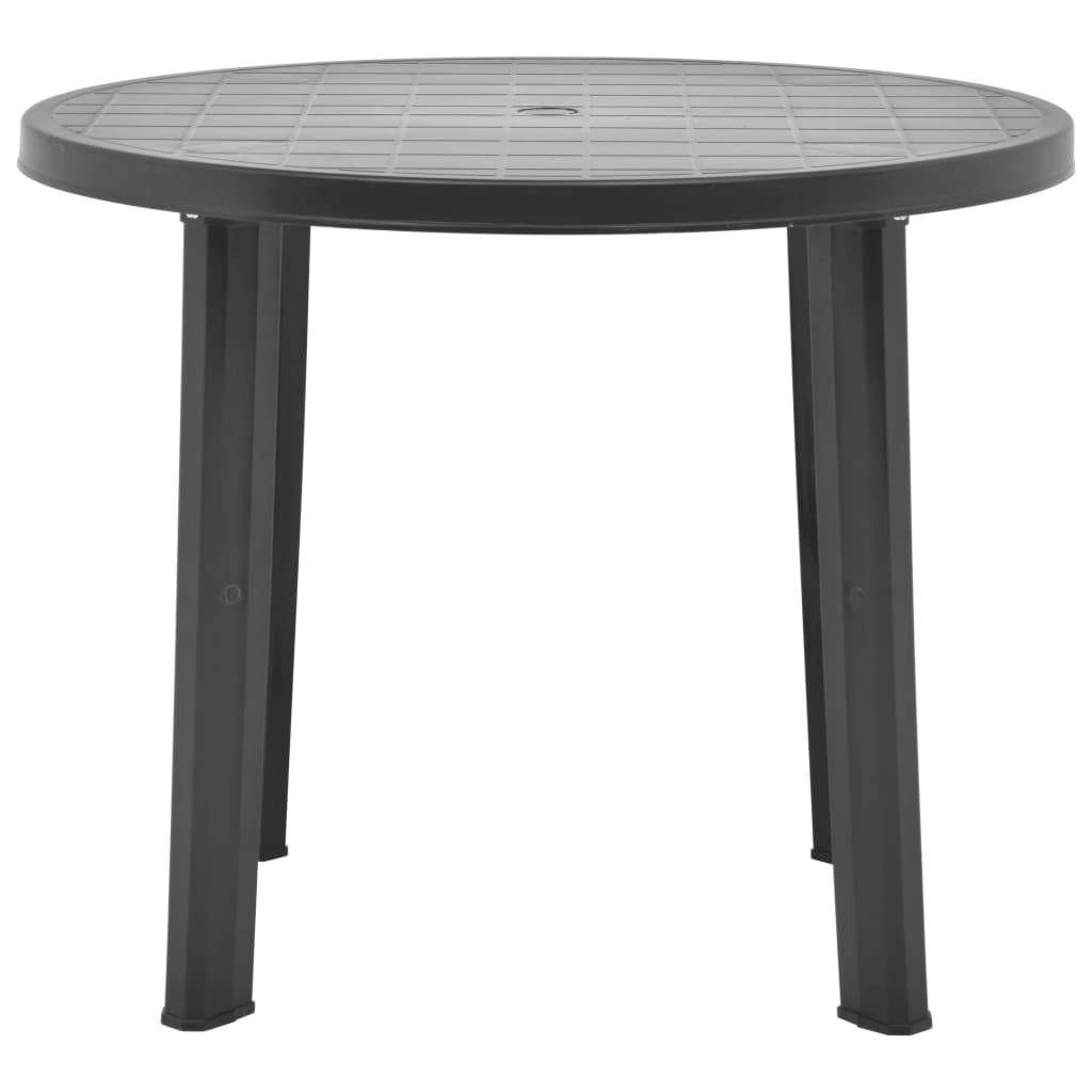 Table de jardin plastique anthracite Ø89 cm - PANGIVO - Image 2