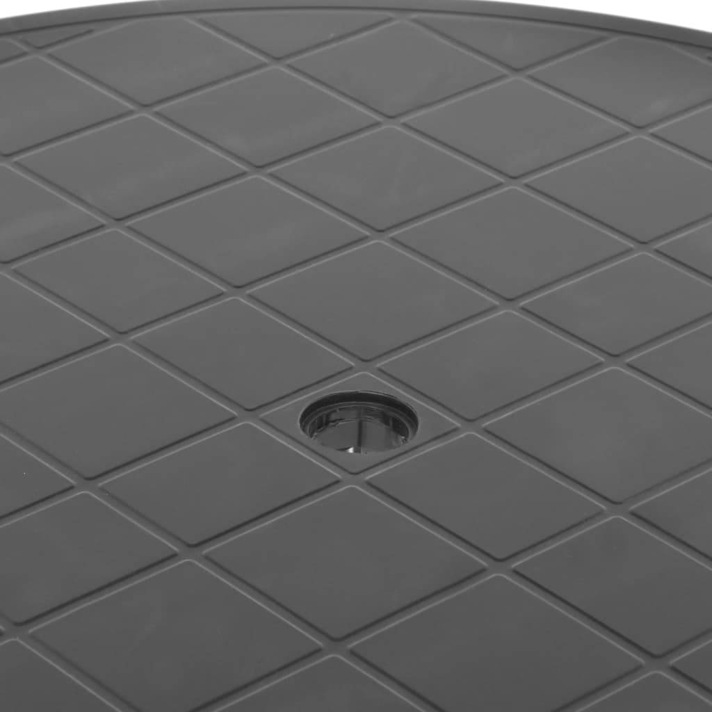 Table de jardin plastique anthracite Ø89 cm - PANGIVO - Image 5
