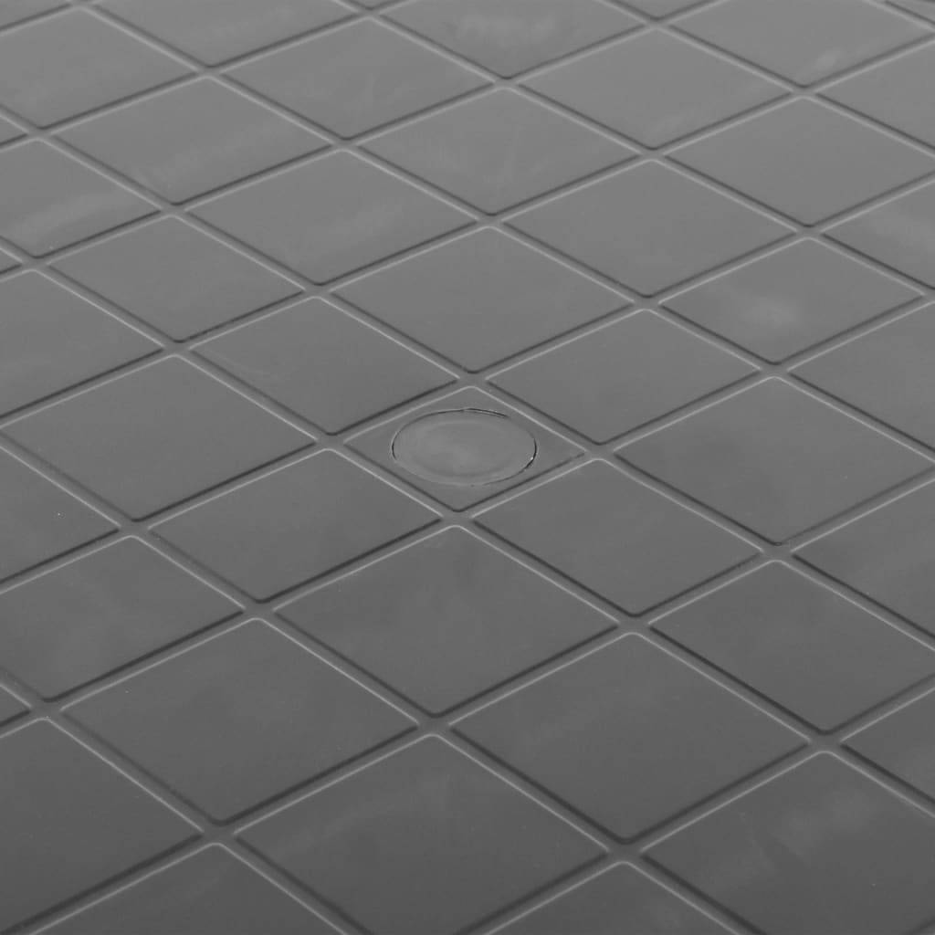 Table de jardin plastique anthracite Ø89 cm - PANGIVO - Image 4